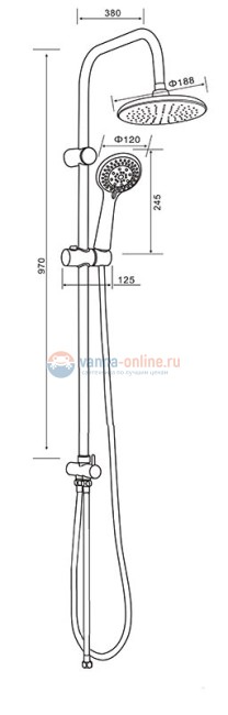 Душевая система Orange Oscar M56-933cr, хром