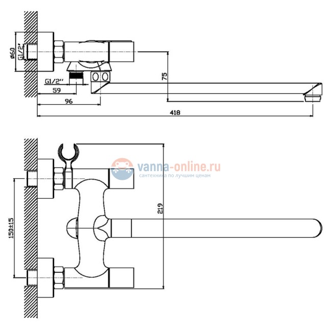 Смеситель Orange Fenix M31-211cr для ванны и душа Смеситель Orange Fenix M31-211cr для ванны и душа
