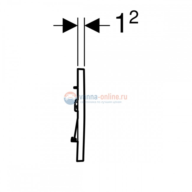 Клавиша Geberit Sigma Type 30 115.883.JT.1, пластик, белый (не оставляет отпечатки пальцев)