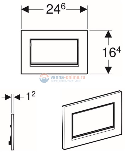 Клавиша Geberit Sigma Type 30 115.893.14.1, черный, смыв/стоп (не оставляет отпечатки пальцев)