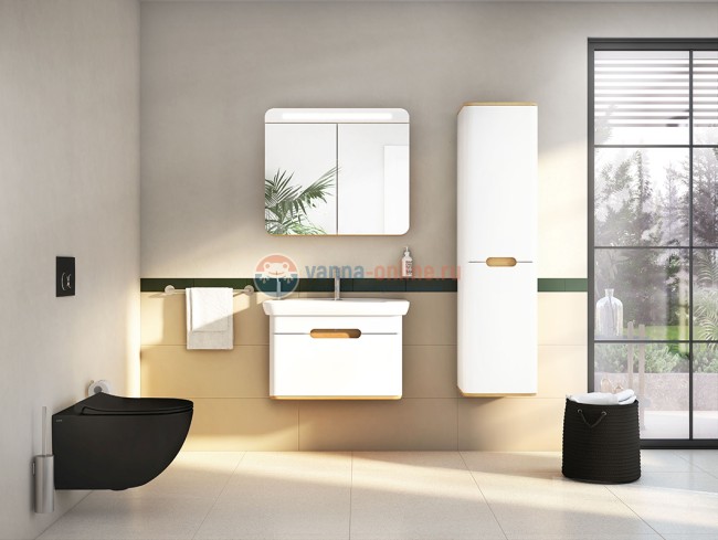 Чаша подвесного безободкового унитаза Vitra Sento 7748B083-0101, черный матовый