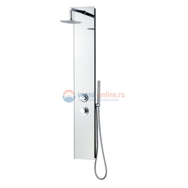 Душевая панель Black&White Stellar Wind W35, термостатическая, зеркальная