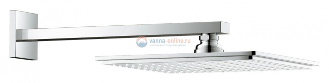 Верхний душ Grohe Rainshower Allure 26064000 с душевым кронштейном с ограничением расхода воды 9,5 л/мин, 22,9 см Верхний душ Grohe Rainshower Allure 26064000 с душевым кронштейном с ограничением расхода воды 9,5 л/мин, 22,9 см