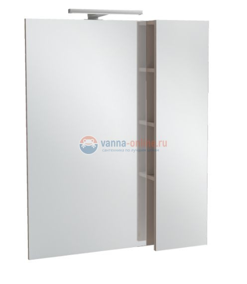 Зеркало шкаф Jacob Delafon Soprano 80 EB1336-NF, с полками Зеркало шкаф Jacob Delafon Soprano 80 EB1336-NF, с полками