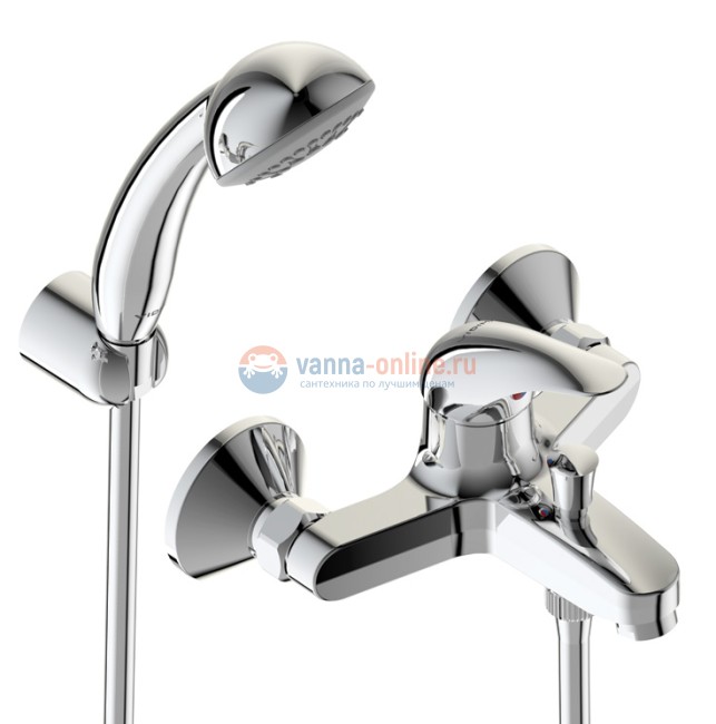 Смеситель Vidima ОРИОН (ORION) BA004AA для ванны и душа с душевым гарнитуром, хром Смеситель Vidima ОРИОН (ORION) BA004AA для ванны и душа с душевым гарнитуром, хром