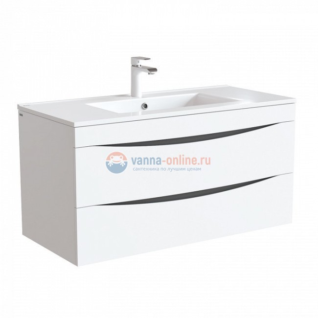 Тумба с раковиной Iddis Cloud CLO10W1i95K 100 см подвесная Тумба с раковиной Iddis Cloud CLO10W1i95K 100 см подвесная