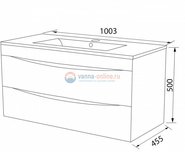 Тумба с раковиной Iddis Cloud CLO10W1i95K 100 см подвесная Тумба с раковиной Iddis Cloud CLO10W1i95K 100 см подвесная
