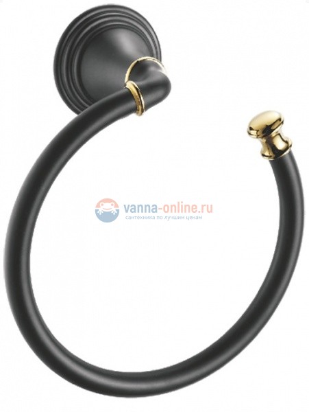 Полотенцедержатель Fixsen Luksor FX-71611B полукольцо, черный
