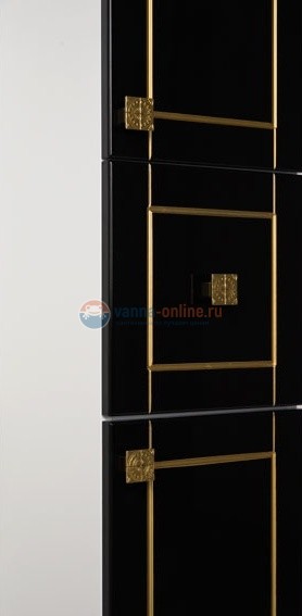 Пенал Aquanet Честер 30 00186093, цвет белый, патина золото