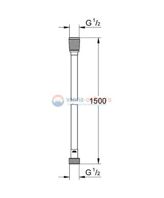 Душевой шланг Grohe Silverflex 28364000, Relexa Plus 150 см
