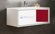 Тумба с раковиной Sanvit Бруно 1, 90 х 46 см, цвет - красный глянец