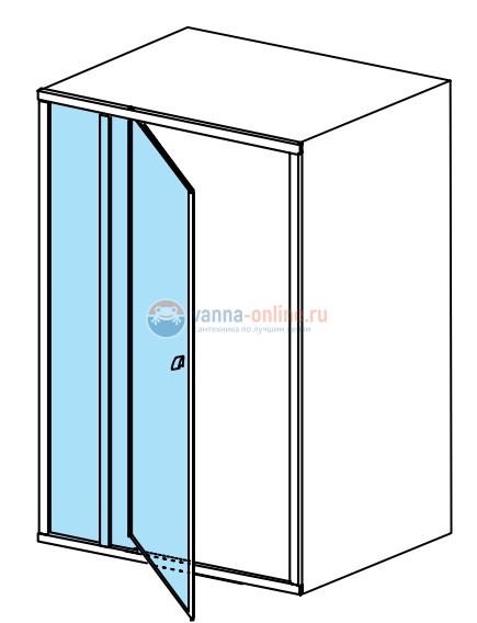 Душевая дверь Ravak Pivot PDOP2-120 03GG0300Z1, черный/транспарент