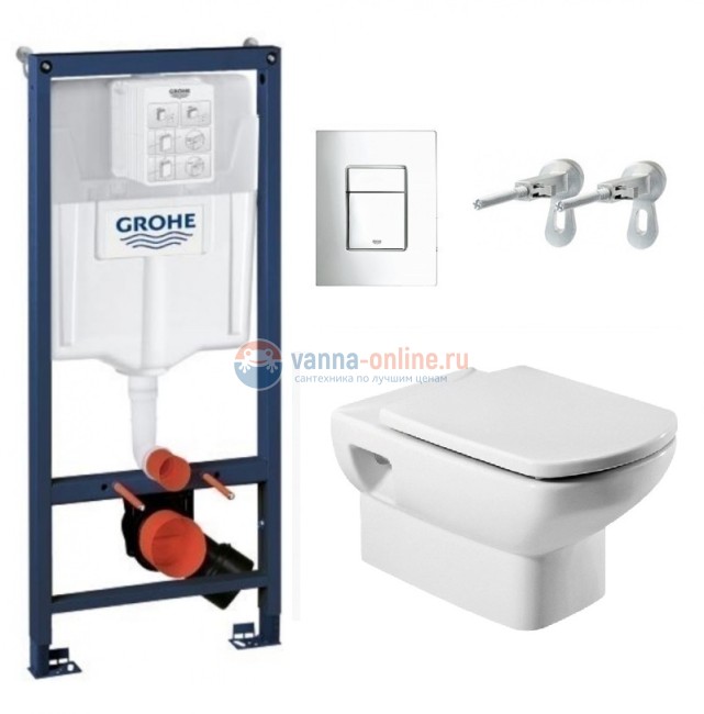 Инсталляция Grohe с унитазом Roca Dama Senso 346517000, сиденье микролифт, комплект 38775001/7.3465.1.700.0/Z.RU93.0.282.0 Инсталляция Grohe с унитазом Roca Dama Senso 346517000, сиденье микролифт, комплект 38775001/7.3465.1.700.0/Z.RU93.0.282.0