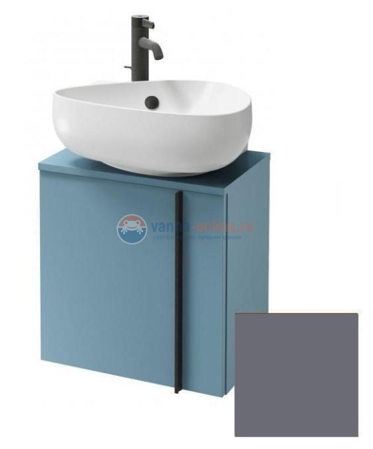 Тумба под раковину Jacob Delafon Nouvelle Vague 45 см, EB3045G-G1F, цвет насыщенный серый глянцевый, левая