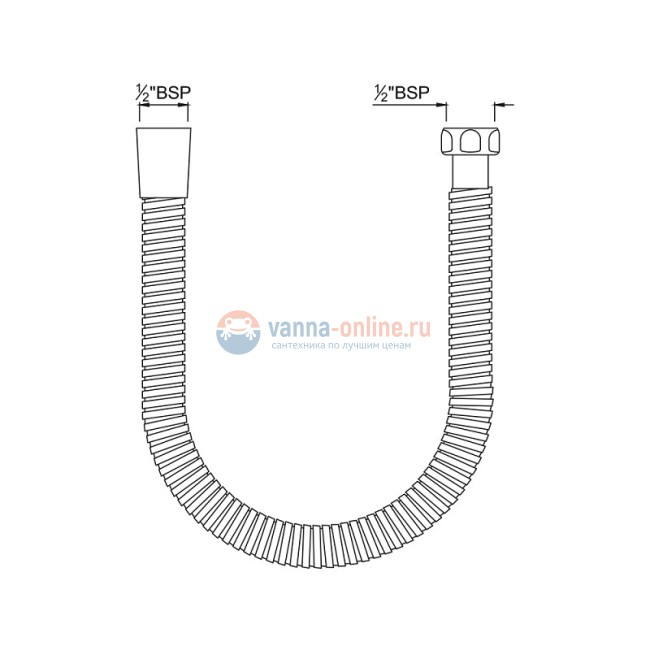 Душевой шланг Jaquar Shower SHA-CHR-549D12, хром