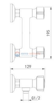 Смеситель D&K Hessen Torhall DA1413141 для душа