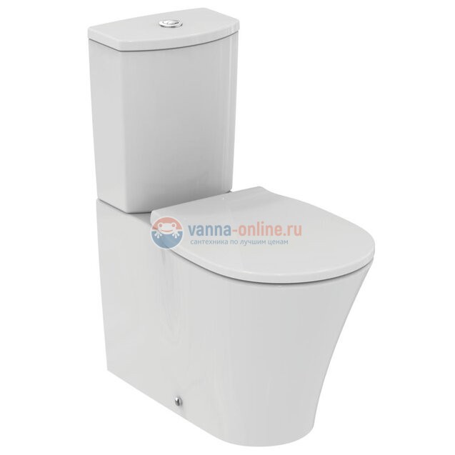 Напольный пристенный унитаз для монтажа с бачком Ideal Standard CONNECT AIR AquaBlade® E013701