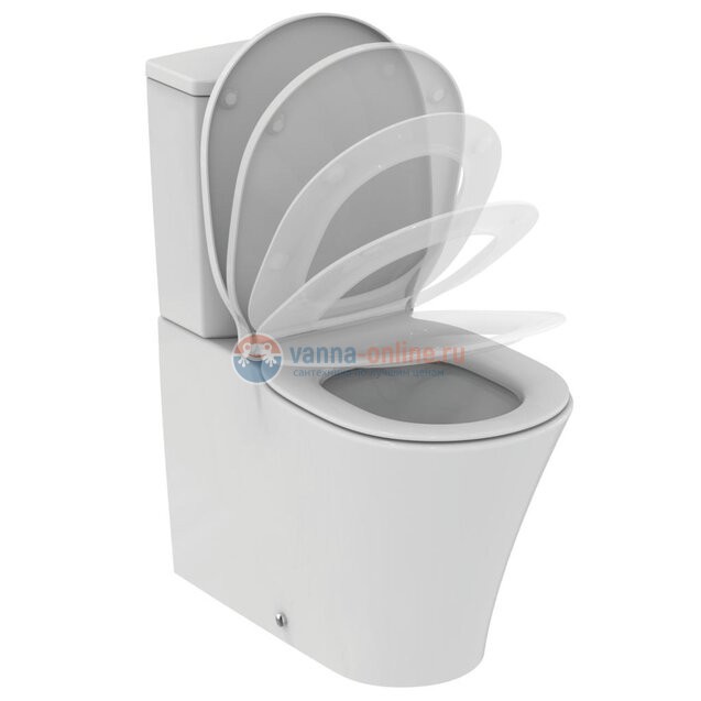 Напольный пристенный унитаз для монтажа с бачком Ideal Standard CONNECT AIR AquaBlade® E013701