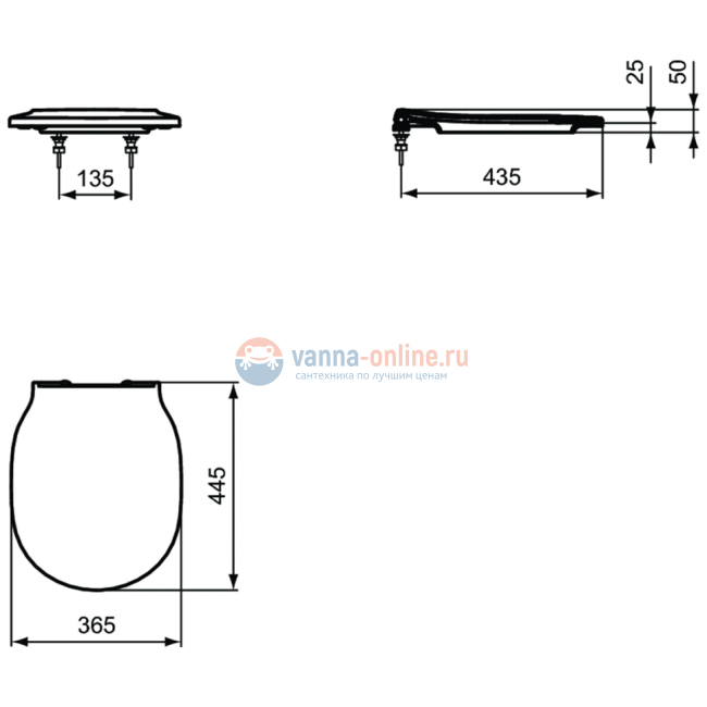 Сидение и крышка, с функцией плавного закрытия Ideal Standard CONNECT AIR E036801