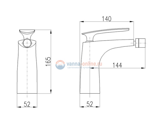 Смеситель для биде Rav-Slezak Tigris TG144.5, хром Смеситель для биде Rav-Slezak Tigris TG144.5, хром