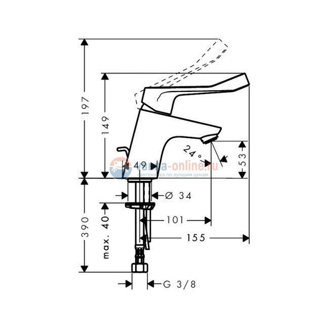 Смеситель Hansgrohe Focus 31910000 для раковины