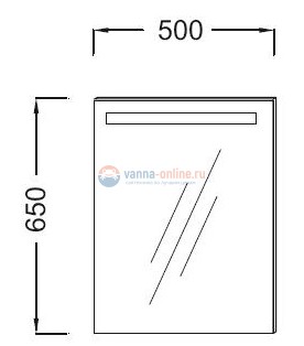 Зеркало Jacob Delafon Parallel 50 см, EB1410-NF, белый