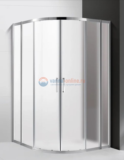 Душевой уголок Cezares Molveno-R-22-80+20-P-Cr, 100 x 100 x 190 см, стекло текстурное Punto, хром