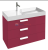 Тумба под раковину Jacob Delafon Rythmik EB1311-R3 цвет Малиновый  (EB1311-R3)