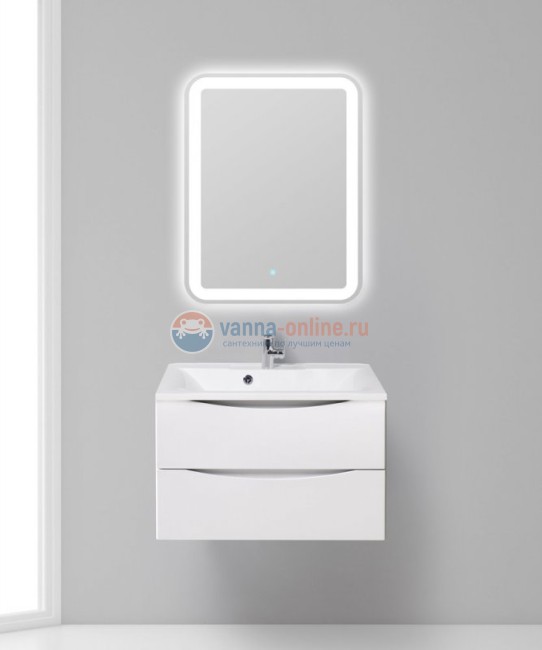 Тумба с раковиной BelBagno Marino MARINO-750-2C-SO-BO-P, 75 х 45 х 55 см, Bianco Opaco - белый матовый