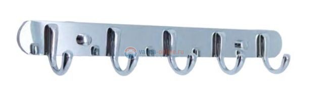 Планка 5 крючков Fixsen FX-1715, хром