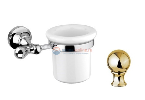 Стакан Cezares Olimp ТUM-01-Sw цвет хром, ручки Swarovski Стакан Cezares Olimp ТUM-01-Sw цвет хром, ручки Swarovski