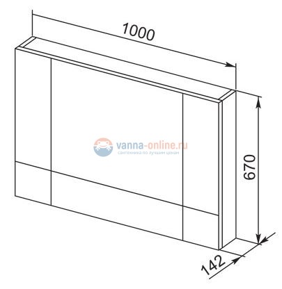 Зеркало-шкаф Aquanet Верона 100 (камерино) 00175383, цвет белый