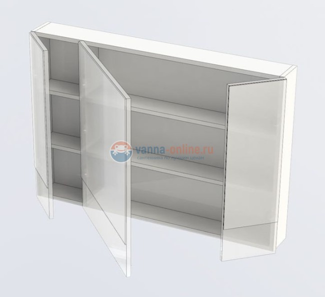 Зеркало-шкаф Aquanet Верона 100 (камерино) 00175383, цвет белый