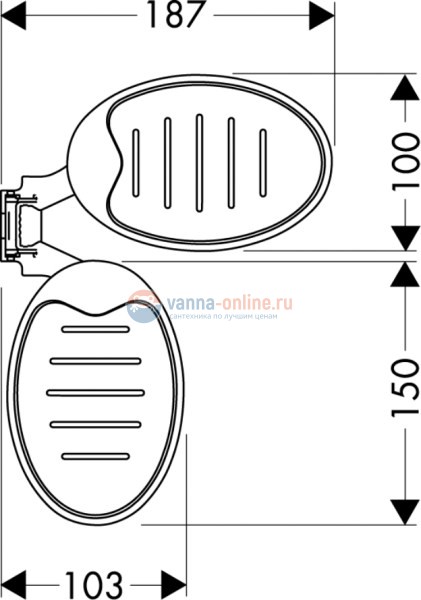 Набор мыльниц Hansgrohe Raindance Cassetta 28698000_SKL
