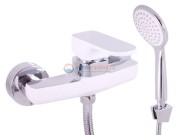 Смеситель для душа Rav-Slezak Yukon YU180.5/1CB, с душевым гарнитуром, хром/белый