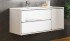 Тумба с раковиной Sanvit Бруно 2, 120 х 50 см, чаша раковины по центру, цвет - белый глянец