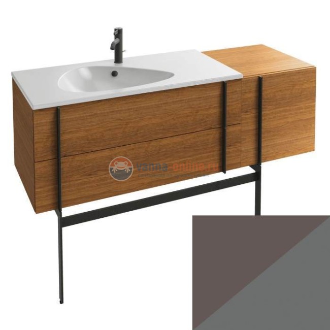 Тумба под раковину Jacob Delafon Nouvelle Vague 145 EB3037RU-M65, темно-серый/серый стальной