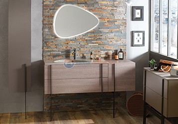 Тумба под раковину Jacob Delafon Nouvelle Vague 145 EB3037RU-M65, темно-серый/серый стальной