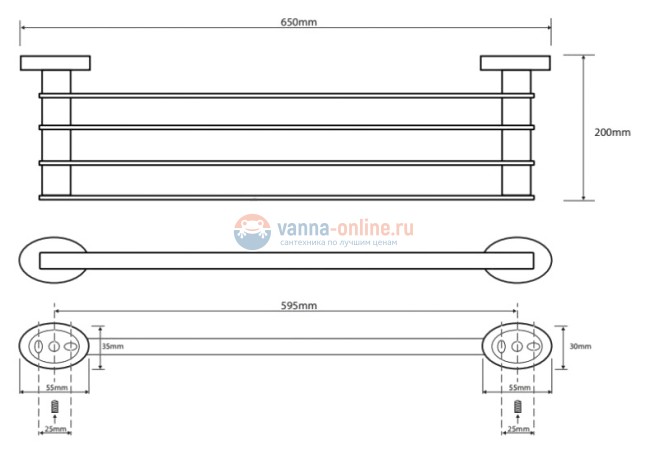 Полка Bemeta Oval 118412181 Полка Bemeta Oval 118412181