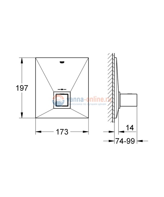 Термостат центральный Grohe Allure Brilliant 19887000