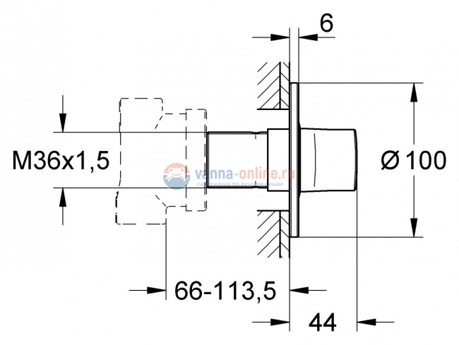Переключатель потоков Grohe Ondus 19448000 Переключатель потоков Grohe Ondus 19448000