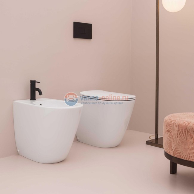 Унитаз приставной 550х360мм., AXA Eva безободковый