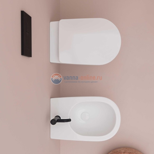 Унитаз приставной 550х360мм., AXA Eva безободковый