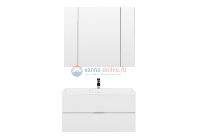 Тумба с раковиной Aquanet Алвита 100 235341, цвет белый