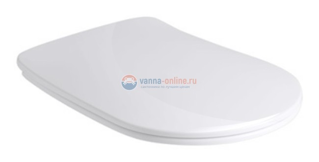 Крышка-сиденье Kerasan Nolita Slim для унитаза, микролифт, быстросъемное, белый глянцевый, 539101