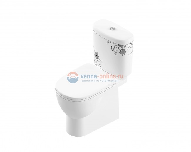 Унитаз компакт Sanita Luxe ArtFlora  ARTSLCC10040622  крышка микролифт