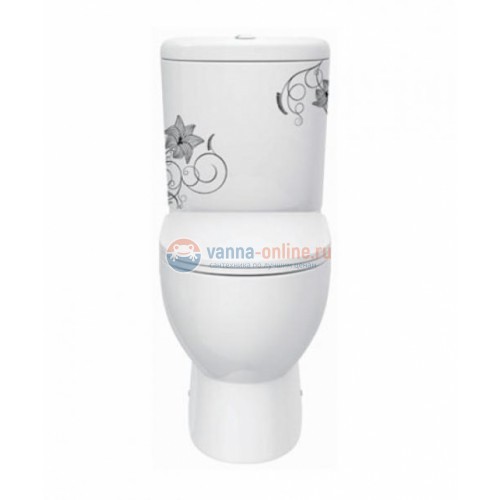 Унитаз компакт Sanita Luxe ArtFlora  ARTSLCC10040622  крышка микролифт