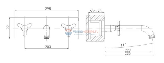 Смеситель D&K Hessen Goethe DA1384441 для раковины Смеситель D&K Hessen Goethe DA1384441 для раковины