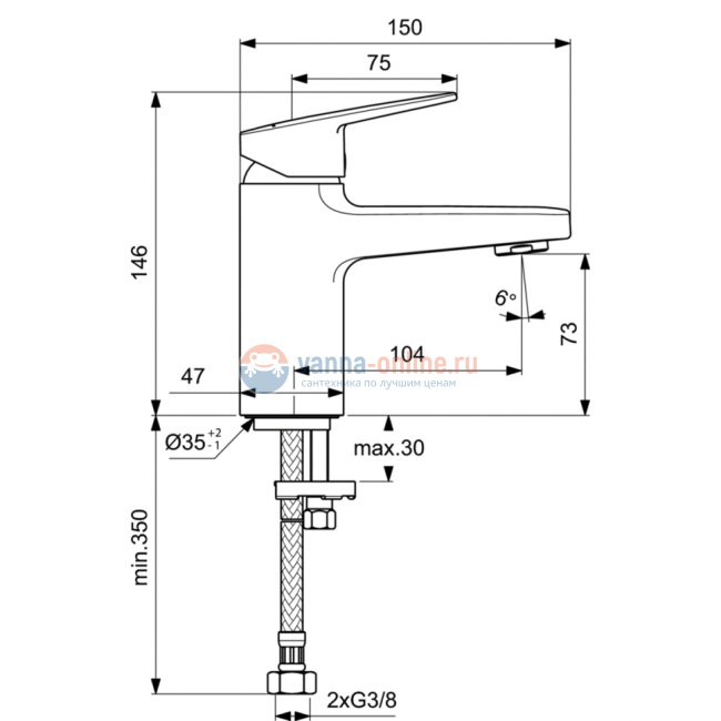 Смеситель для раковины Ideal Standard CERAPLAN BD209AA