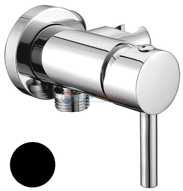 Смеситель для душа и гигиенического душа Cezares Articoli Vari CZR-DA1, черный матовый Смеситель для душа и гигиенического душа Cezares Articoli Vari CZR-DA1, черный матовый